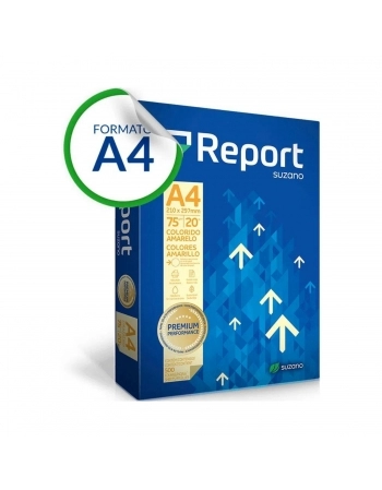 PAPEL SULFITE REPORT PREMIUM A4 75G C/500 FOLHAS AMARELO