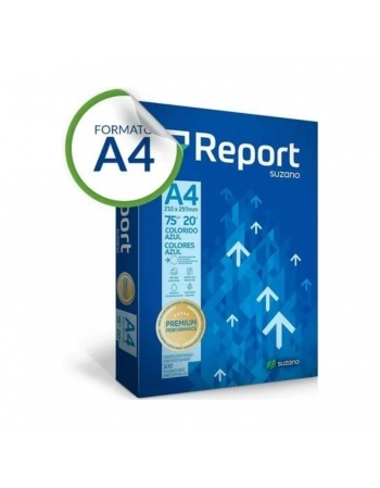 PAPEL SULFITE REPORT PREMIUM A4 75G C/500 FOLHAS AZUL