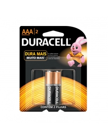 PILHA ALCALINA PALITO DURACELL AAA COM 2UN