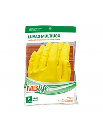 LUVA LÁTEX MULTIUSO AMARELA M 1PAR - MBLIFE