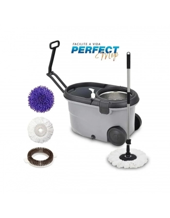 BALDE MOP 360 MOVE COM CESTO DE INOX 3EM1 16L - PERFECT