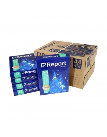 PAPEL SULFITE REPORT PREMIUM A4 75G CX C/5 PCT C/500 FOLHAS BRANCO