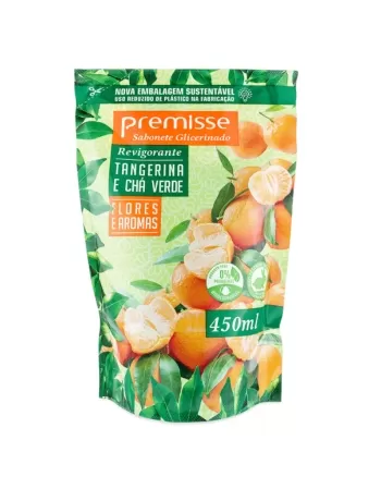 SABONETE LIQUIDO PREMISSE TANGERINA E CHA VERDE 450ML REFIL