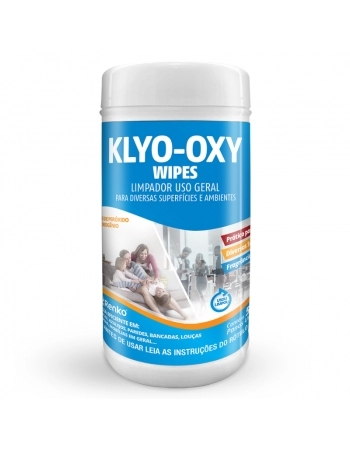 PANO UMEDECIDO WIPES KLYO OXY LIMPADOR USO GERAL FLORAL C/50