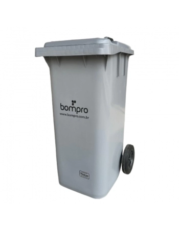 CONTENTOR BOMPRO 120L CINZA C/RODA