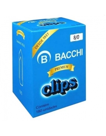 CLIPS GALVANIZADO 8/0 500G COM 180UN - BACCHI