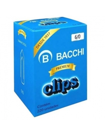 CLIPS GALVANIZADO 6/0 500G COM 220UN - BACCHI