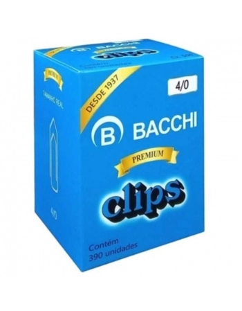 CLIPS GALVANIZADO 4/0 500G COM 390UN - BACCHI