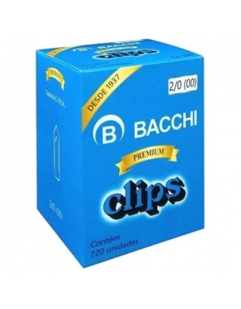 CLIPS GALVANIZADO 2/0 500G COM 720UN - BACCHI