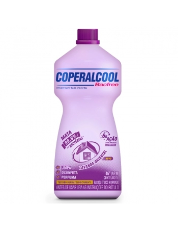 ALCOOL LIQUIDO COPERALCOOL BACFREE 46% LAVANDA ORIENTAL 1L