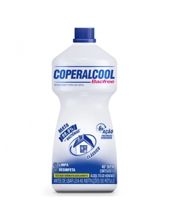 ALCOOL LIQUIDO COPERALCOOL BACFREE 46% NEUTRO 1L