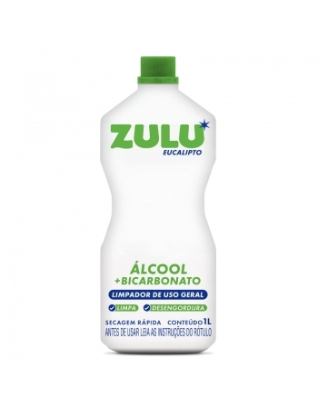 LIMPADOR COM ALCOOL ZULU EUCALIPTO C/ BICARBONATO 1L