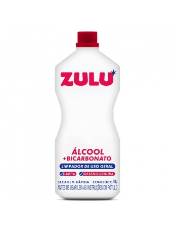 LIMPADOR COM ALCOOL ZULU BICARBONATO 1L