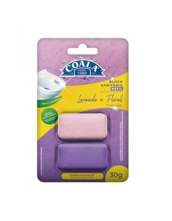 BLOCO SANITARIO COALA FLORAL/LAVANDA REFIL C/2 30G